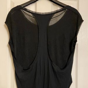 Nike black T-Shirt, mesh back and draped bottom S